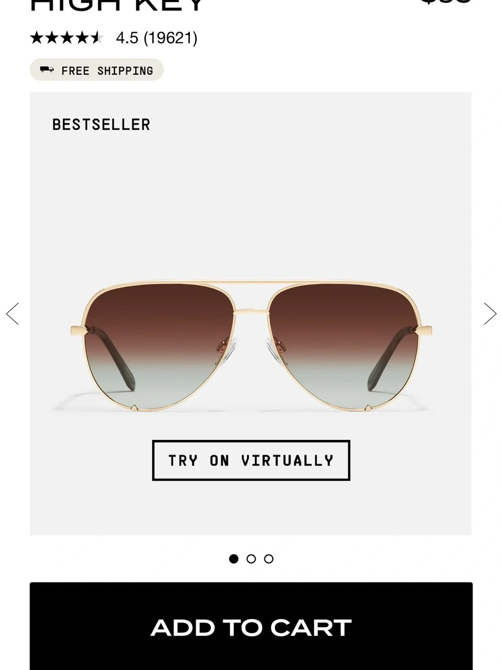Quay Polarized High Key Gold Frame Unisex Sunglasses with Brown Gradient Lenses